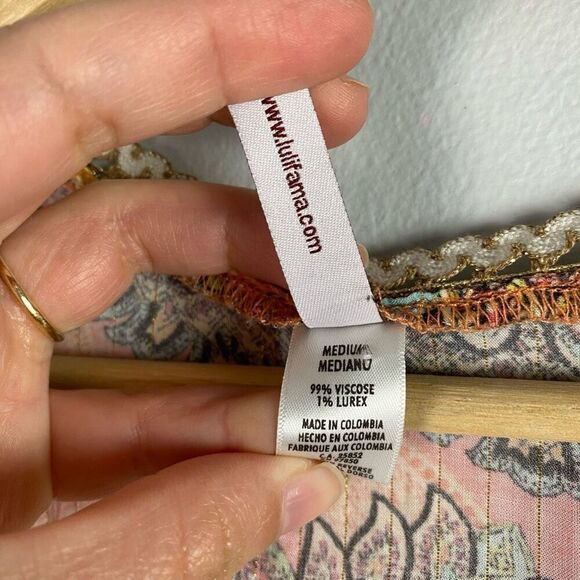 LULI FAMA Seashell Jewel Deep V Frill Mini Dress in Multi - Picture 7 of 12